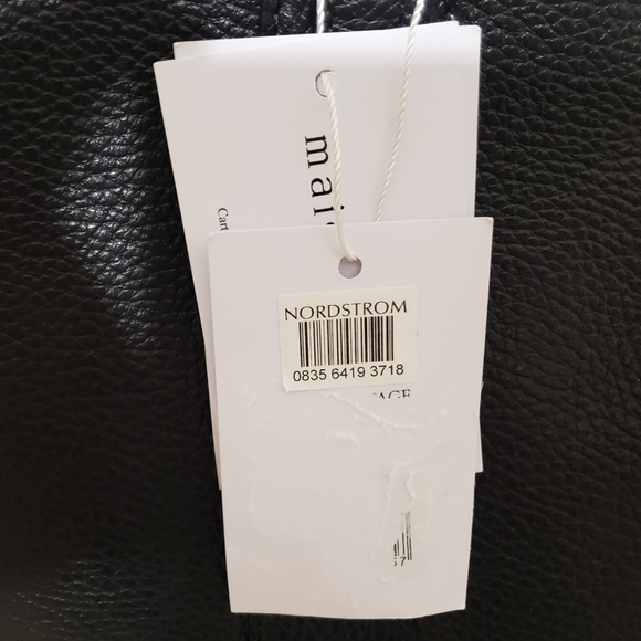 NWT! MAISON HERITAGE ELIS BLACK LEATHER TOTE BAG - Picture 13 of 13